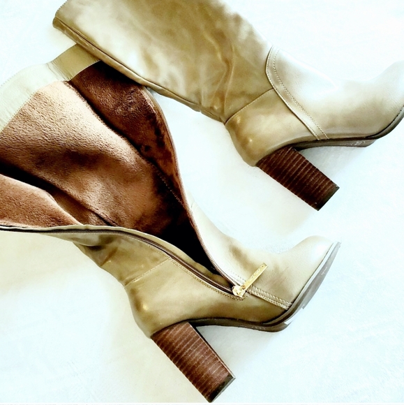 XX SOLD XX dbDk Knee high block chunky heel riding boots - Picture 3 of 5